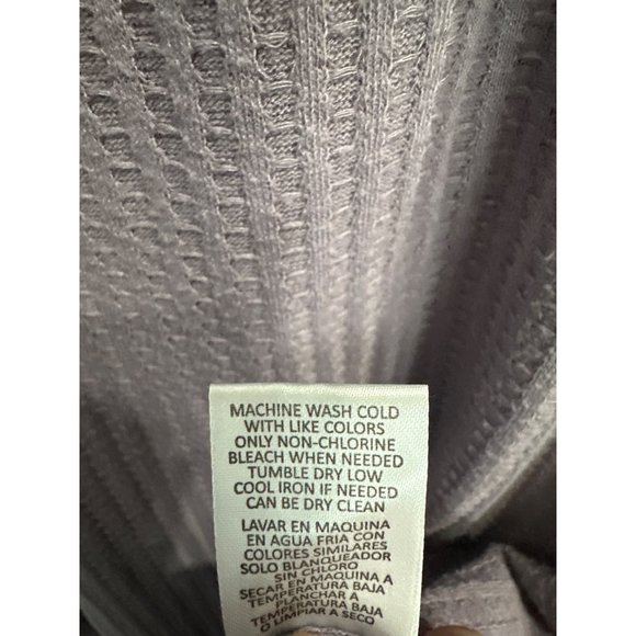 Chaser size XXL purple round neck waffle thermal wide cuff tunic top - Picture 6 of 7